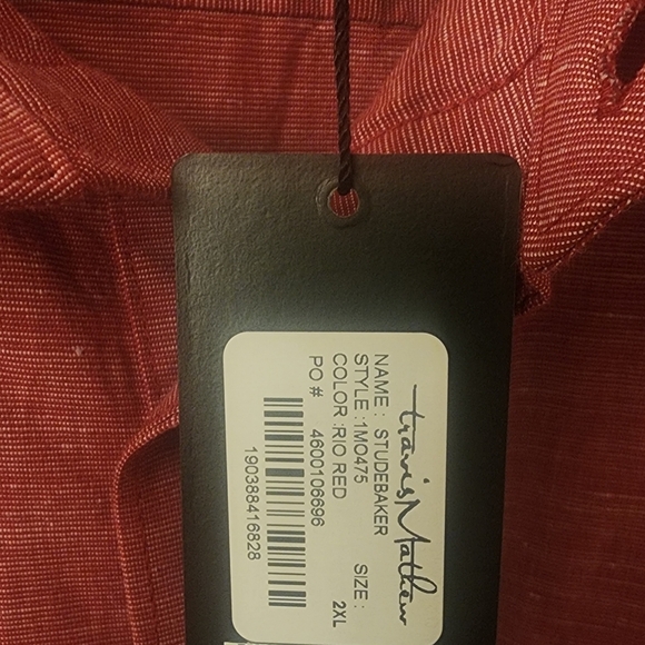 NWT Travis Mathew Rio Red Studebaker Button Up Shirt Mens XXL - Picture 6 of 9